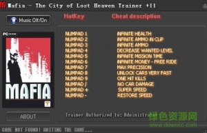 四海兄弟失落的天堂11项修改器v1.2 绿色纯